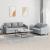 Set de canapele cu perne, 2 piese, gri deschis, textil GartenMobel Dekor