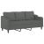 Set de canapele cu perne, 2 piese, gri închis, textil GartenMobel Dekor