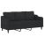 Set de canapele cu perne, 2 piese, negru, textil GartenMobel Dekor