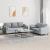 Set de canapele cu perne, 2 piese, gri deschis, material textil GartenMobel Dekor