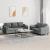 Set de canapele cu perne, 2 piese, gri închis, material textil GartenMobel Dekor