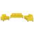 Set de canapele, 3 piese, galben deschis, textil GartenMobel Dekor