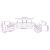 Set de canapele, 3 piese, galben deschis, textil GartenMobel Dekor