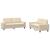 Set de canapele, 2 piese, crem, material textil GartenMobel Dekor