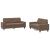 Set de canapele, 2 piese, maro, textil GartenMobel Dekor