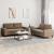 Set de canapele, 2 piese, maro, textil GartenMobel Dekor