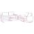Set de canapele, 2 piese, negru, material textil GartenMobel Dekor