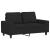 Set de canapele, 2 piese, negru, material textil GartenMobel Dekor