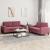 Set de canapea, 2 piese, roșu vin, material textil GartenMobel Dekor