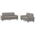 Set de canapele, 2 piese, gri taupe, material GartenMobel Dekor