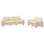 Set de canapele, 2 piese, crem, material textil GartenMobel Dekor