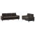 Set de canapele, 2 piese, negru, material textil GartenMobel Dekor