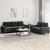 Set de canapele, 2 piese, negru, material textil GartenMobel Dekor