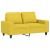 Set de canapele, 2 piese, galben deschis, textil GartenMobel Dekor