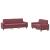 Set de canapea, 2 piese, roșu vin, material textil GartenMobel Dekor