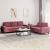 Set de canapea, 2 piese, roșu vin, material textil GartenMobel Dekor
