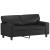 Set de canapele cu perne, 2 piese, negru, piele ecologică GartenMobel Dekor