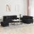 Set de canapele cu perne, 3 piese, negru, piele ecologică GartenMobel Dekor