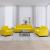 Set de canapele, 3 piese, galben, catifea GartenMobel Dekor