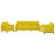 Set de canapele, 3 piese, galben, catifea GartenMobel Dekor