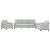 Set de canapele, 3 piese, cu perne, gri deschis, catifea GartenMobel Dekor