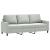 Set de canapele, 3 piese, cu perne, gri deschis, catifea GartenMobel Dekor