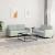 Set canapea, 2 piese, gri deschis, catifea GartenMobel Dekor