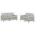 Set canapea, 2 piese, gri deschis, catifea GartenMobel Dekor
