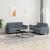 Set canapea, 2 piese, gri închis, catifea GartenMobel Dekor
