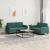 Set canapele, 2 piese, verde închis, catifea GartenMobel Dekor
