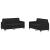 Set canapea 2 piese, negru, catifea GartenMobel Dekor