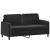Set canapea 2 piese, negru, catifea GartenMobel Dekor