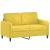 Set canapea 2 piese, galben, catifea GartenMobel Dekor