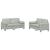 Set canapea cu perne, 2 piese, gri deschis, catifea GartenMobel Dekor