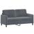 Set canapea cu perne, 2 piese, gri închis, catifea GartenMobel Dekor