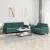 Set canapele, 2 piese, verde închis, catifea GartenMobel Dekor