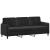 Set de canapele, 3 piese, negru, catifea GartenMobel Dekor