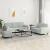 Set de canapele, 3 piese, cu perne, gri deschis, catifea GartenMobel Dekor