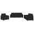 Set de canapele cu perne, 3 piese, negru, textil GartenMobel Dekor