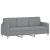 Set de canapele cu perne, 3 piese, gri deschis, textil GartenMobel Dekor