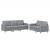 Set de canapele cu perne, 2 piese, gri deschis, textil GartenMobel Dekor