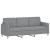 Set de canapele cu perne, 2 piese, gri deschis, textil GartenMobel Dekor
