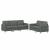 Set de canapele cu perne, 2 piese, gri închis, textil GartenMobel Dekor