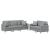 Set de canapele cu perne, 2 piese, gri deschis, material textil GartenMobel Dekor