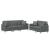 Set de canapele cu perne, 2 piese, gri închis, material textil GartenMobel Dekor