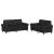 Set de canapele cu perne, 2 piese, negru, piele ecologică GartenMobel Dekor