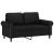 Set de canapele cu perne, 2 piese, negru, piele ecologică GartenMobel Dekor