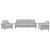 Set de canapele cu perne, 3 piese, gri deschis, catifea GartenMobel Dekor