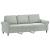 Set de canapele cu perne, 3 piese, gri deschis, catifea GartenMobel Dekor