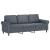 Set de canapele cu perne, 3 piese, gri închis, catifea GartenMobel Dekor